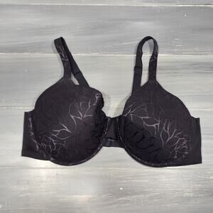 Bali Lift Underwire Bra Style DF0085 Size 42D Black Lace Convertible Straps